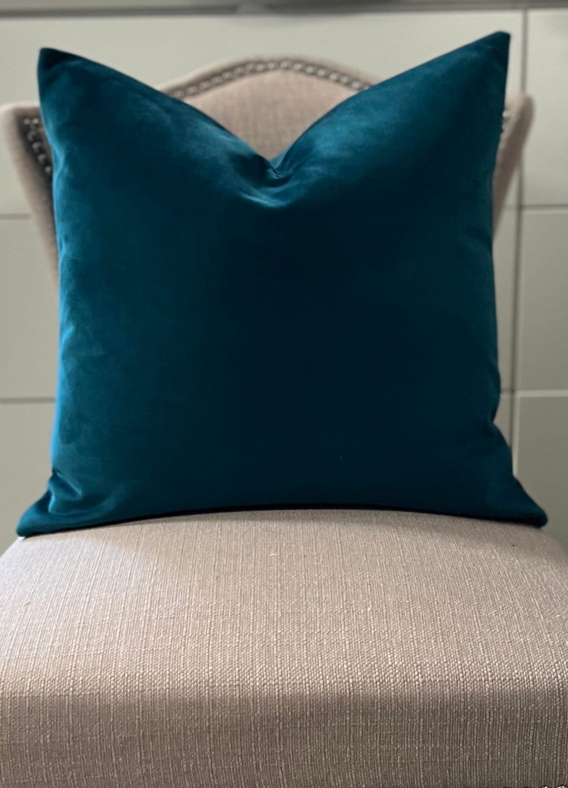 Deep Teal Velvet Double Sided Pillow Cover Designer Blue Etsy