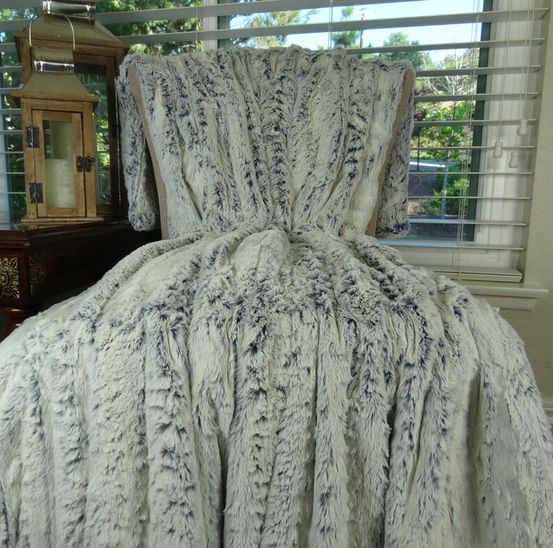 Frost White Throw Blanket Super Soft Light Weight Minky Etsy