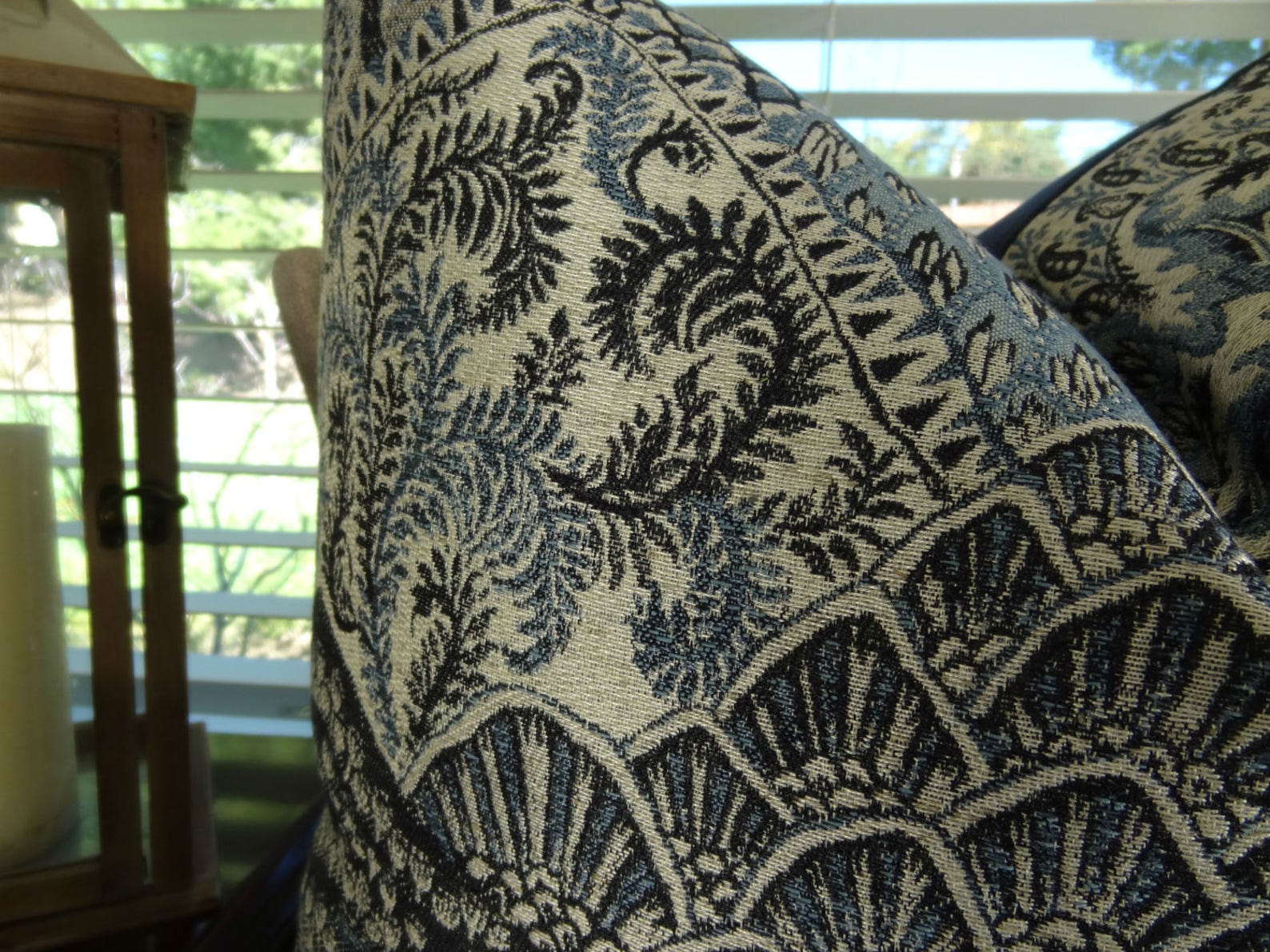 Navy Blue Pillow - Blue Navy Greige Pillow Cover - Light Dark Blue ...