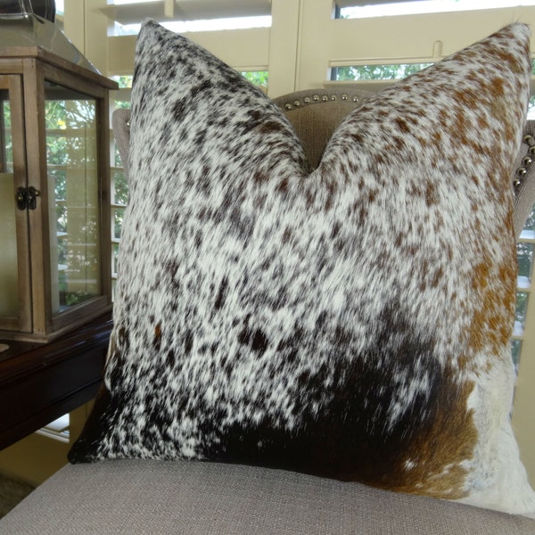 Cowhide Pillow Etsy