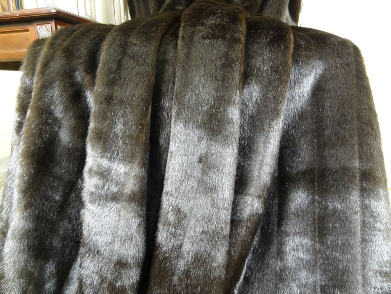 Brown Faux Fur Throw Luxury Dark Brown Mink Fur Throw Etsy