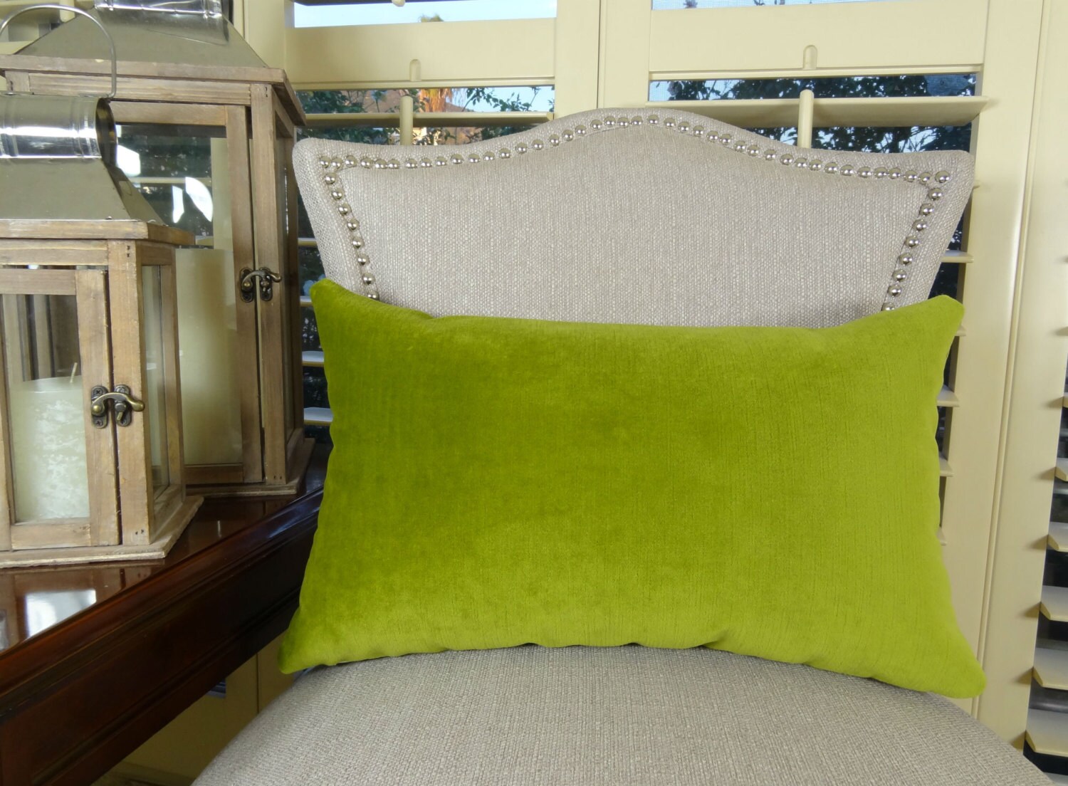 Green Velvet Pillow Designer Luxury Green Velvet Throw Etsy
