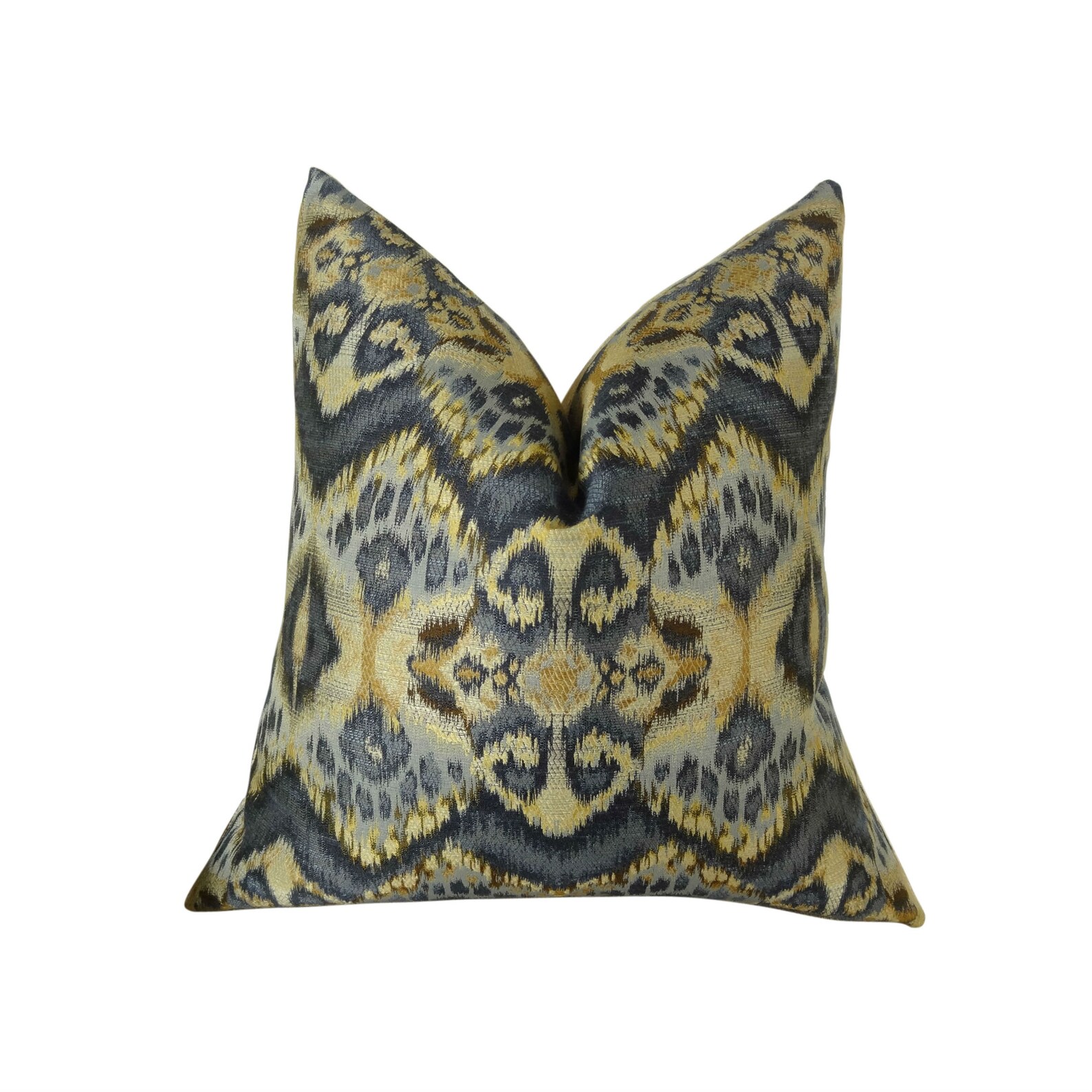 Blue Ikat Throw Pillow Blue Accent Pillow Cover Designer Etsy