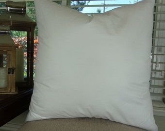 18x18 Feather Pillow insert - Made in USA 95/5 Feather Down Blend Pillow Insert - 18" x 18" pillow insert for a 16" x 16" pillow cover