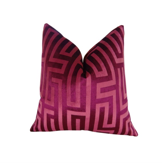 Pink Fuchsia Pillow Fuchsia Velvet Pillow Cover Fuchsia Etsy