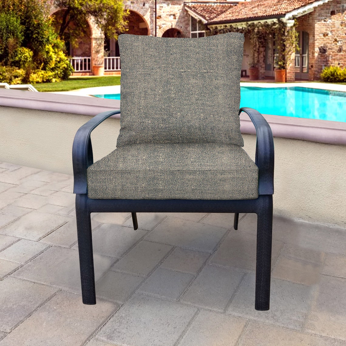 Outdoor Cushion Gray Indoor/Ourdoor Pillow Gray Outdoor Etsy.de