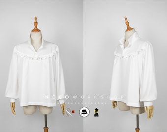 Weißes Mittelalter Hemd