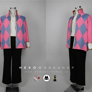 Diamond Pattern Jacket | White Shirt | Black Waist Pants