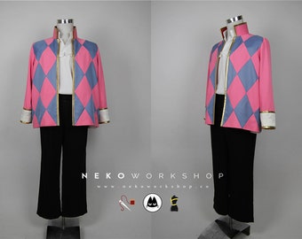 Diamond Pattern Jacket | White Shirt | Black Waist Pants