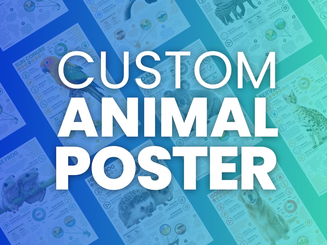 Custom Animal Poster - Etsy