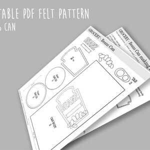 Felt Can Food Pattern Download, Digital Downloadable Food Pattern ...