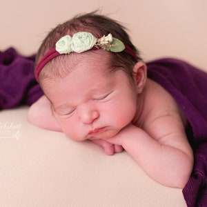 Purple Newborn Knit Wraps / Stretch Knit Wrap / Newborn Wraps for Photography