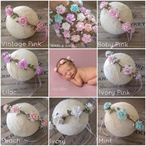 Baby Flower Crown / Floral headpiece / Floral Crown Newborn or Little Girl