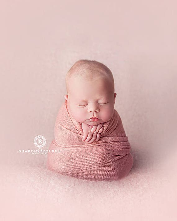 Mauve Newborn Stretch Knit Soft Wrap Baby Photo Photography Prop 60 x120cm