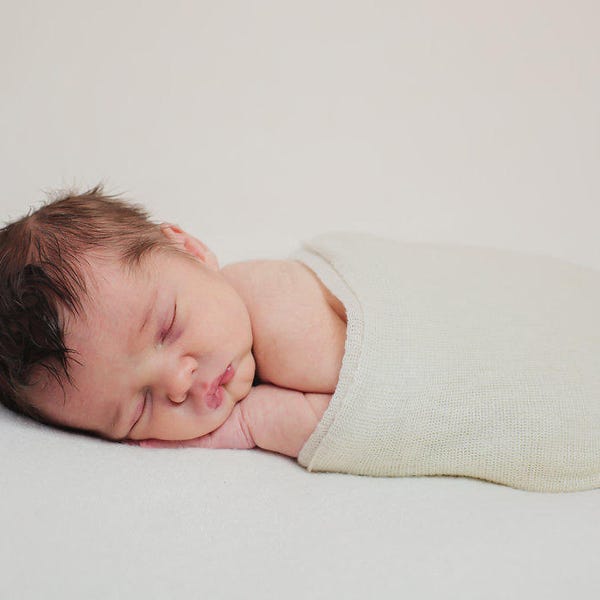 Cream Newborn Knit Wraps / Stretch Knit Wrap / Newborn Wraps for Photography