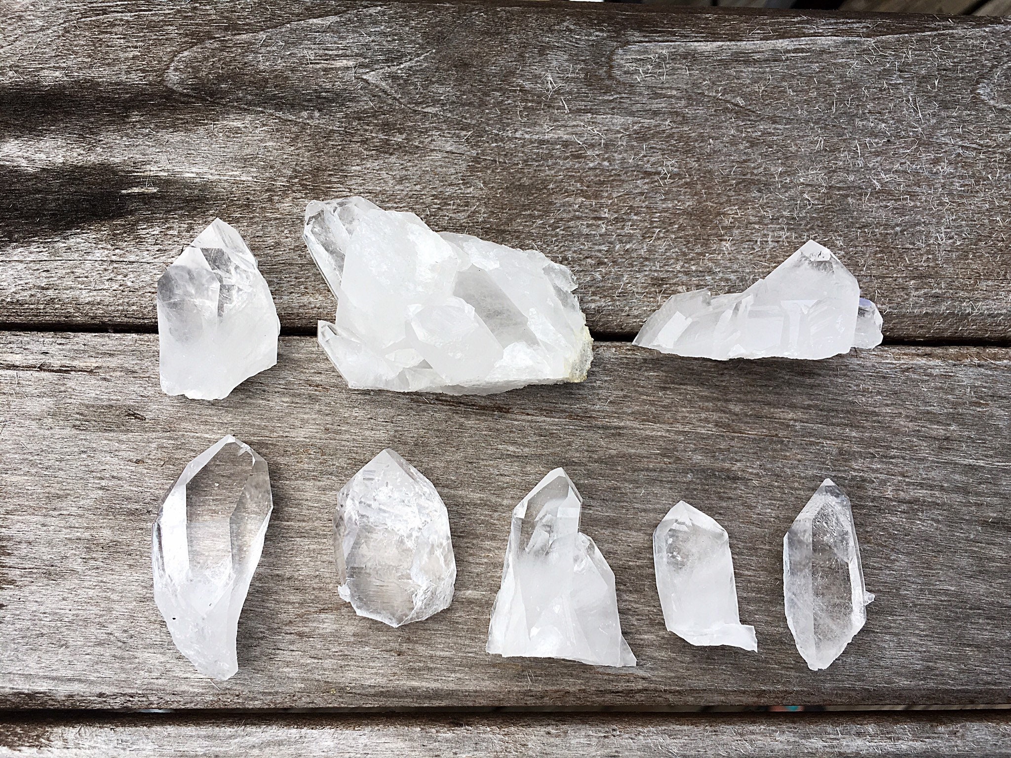 Arkansas Quartz Crystal Lot N 8 pieces!!
