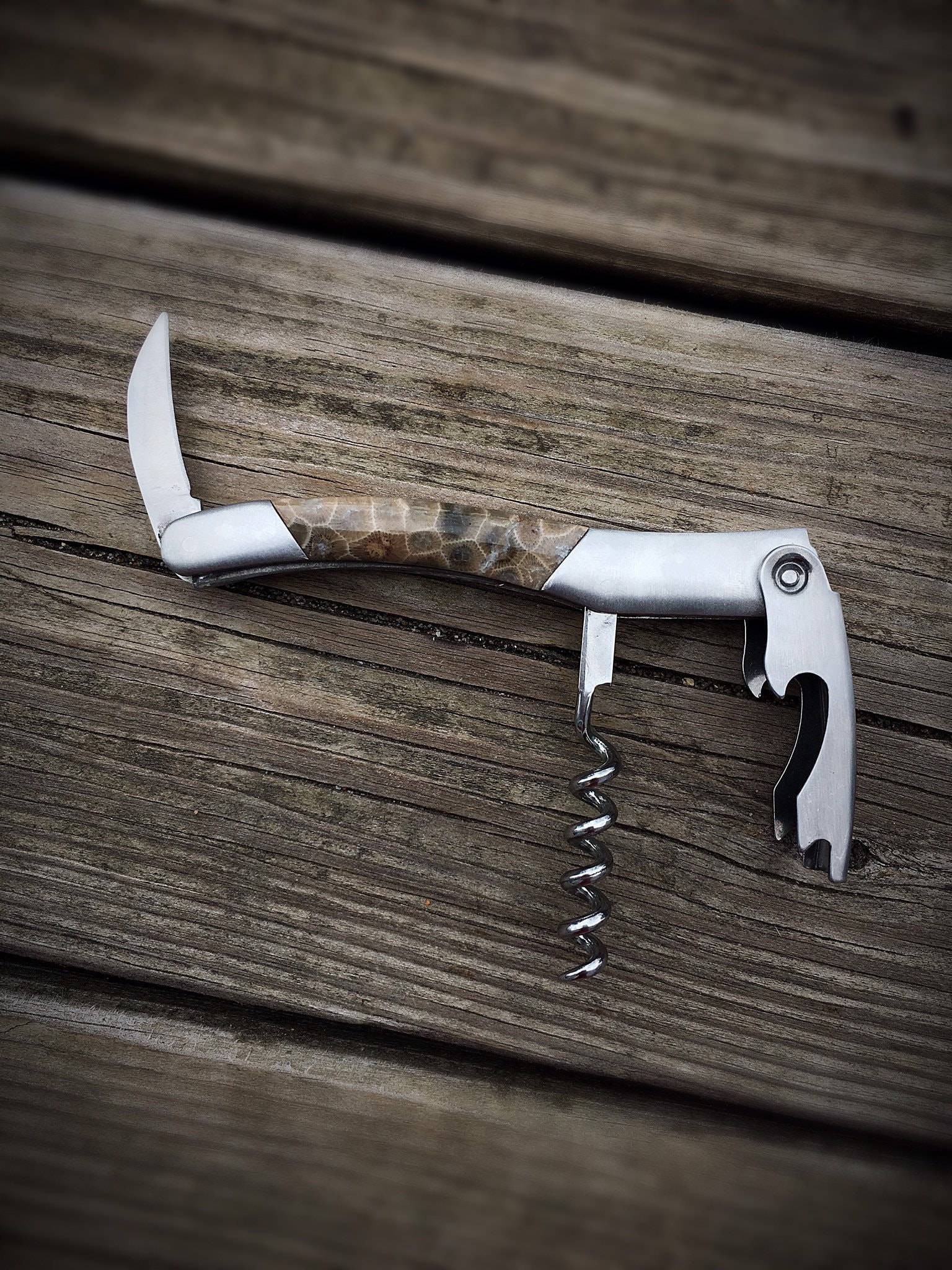 Petoskey Stone Wine Key CUSTOM/PRE ORDER