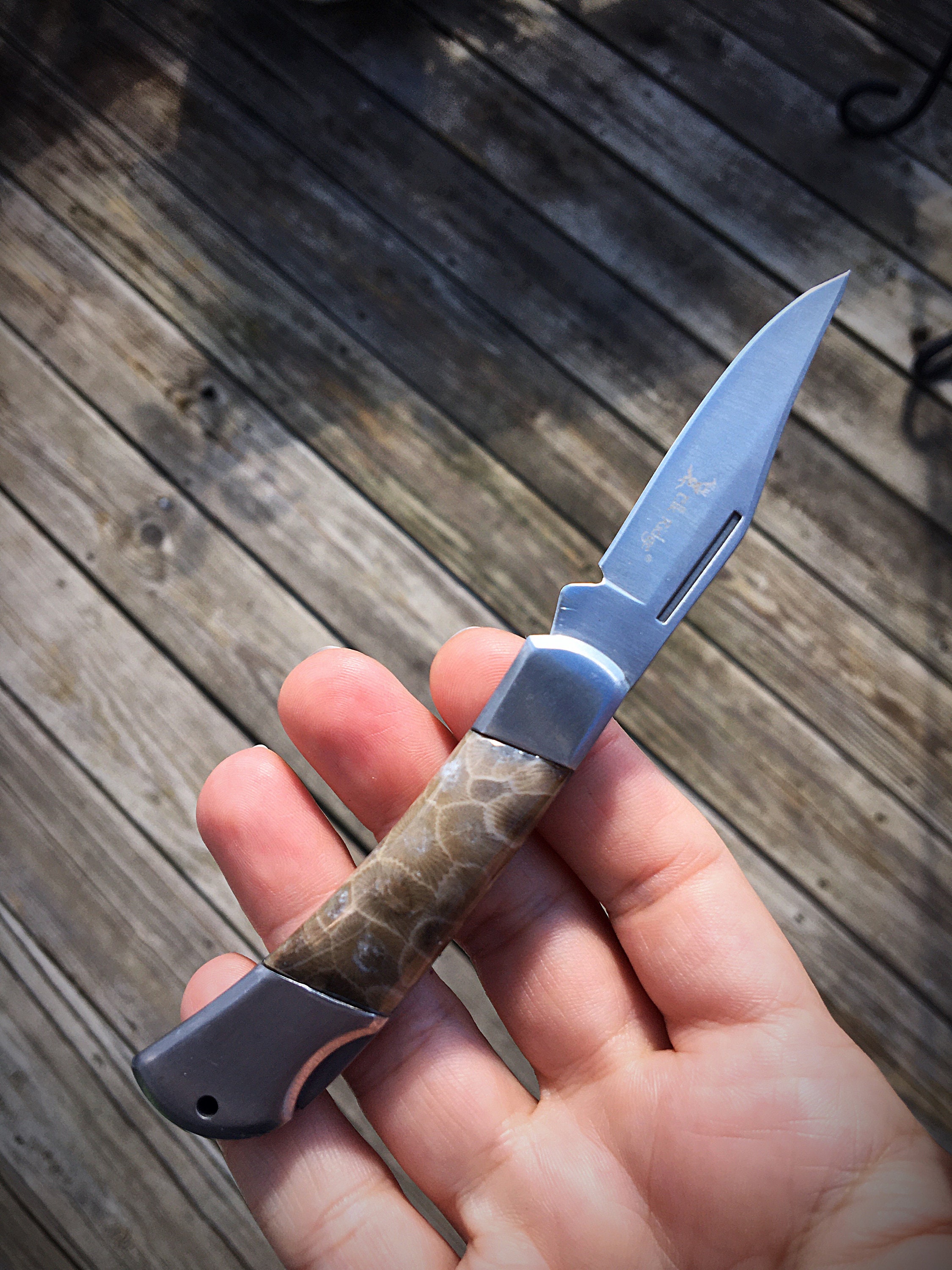 Petoskey Stone Knife Handles