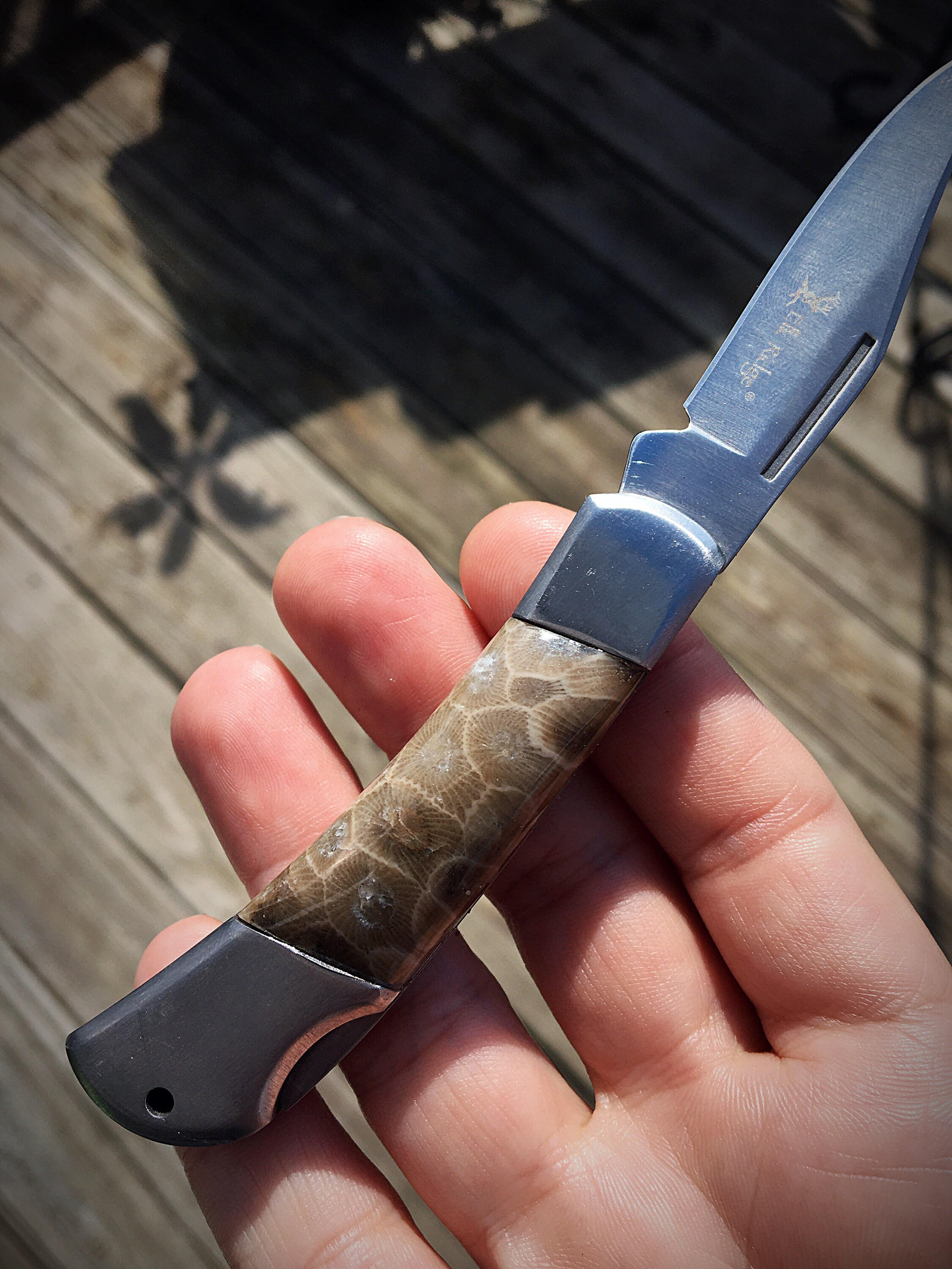 Petoskey Stone Knife Handles