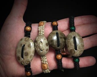 PRE ORDER - Petoskey Stone Macrame Bracelet