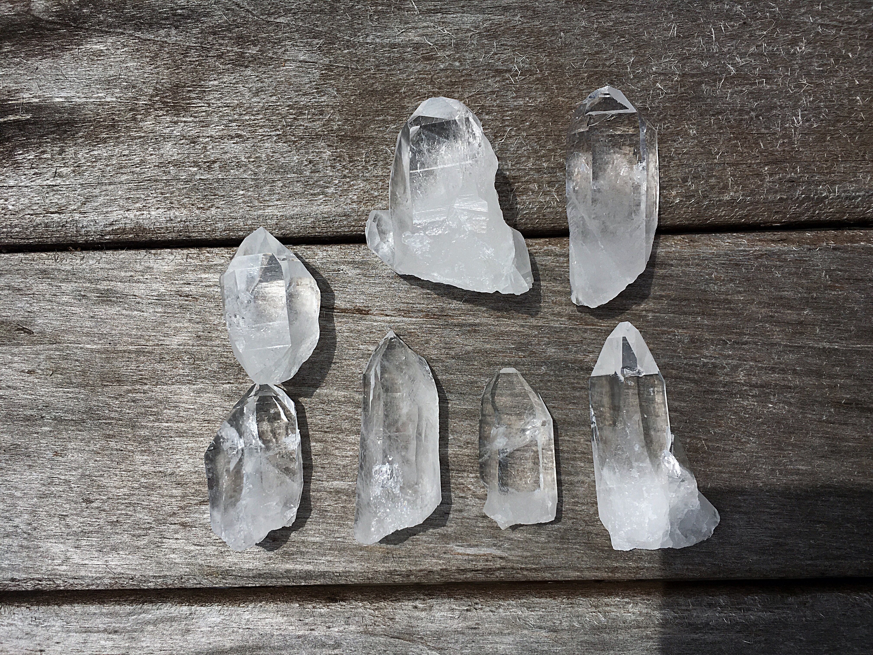 Arkansas Quartz Crystal Lot M” 7 pieces!!