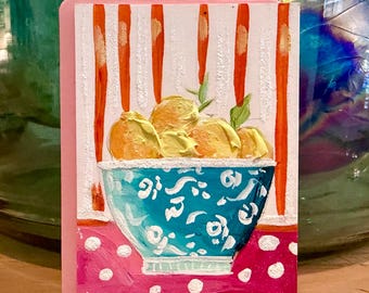 Lemon Love Original ACEO on Bristol Paper Free Ship