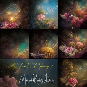 A Touch Of Spring 1 - Scrapbooking Digital - Fondos - Temática de Primavera - Fondos Mágicos - Fondos de Fantasía - Fondos de Flores