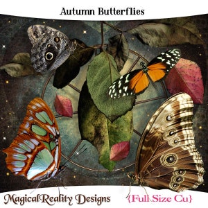 Herbst Schmetterlinge kommerzielle Nutzung digitale Scrapbook-Kit