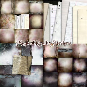 Digital Vintage Grunge Backgrounds Digital Scrapbook - Dear Julia - Vintage Backgrounds - Grunge Backgrounds -Journaling - School Paper JPG