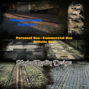 Superposiciones de Caminos Atemporales por Diseños de Realidad Mágica - Superposiciones de Caminos - Pasarela de Ladrillo - Pasarela de piedra - Kit de Scrapbook de Caminos - Grunge