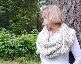 Knit Triangle Scarf ~ Wheat ~ Triangle Scarf ~ The Willow