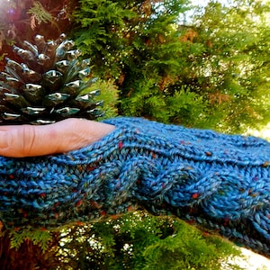 Knit Fingerless Gloves, Texting Gloves, Fingerless Mittens, Gift for Her