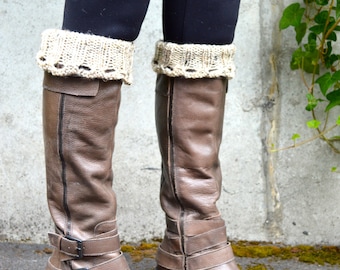 Boot Cuffs, Boot Toppers, Leg Warmers, Boot Warmers / THE WILLAMETTES  / oatmeal