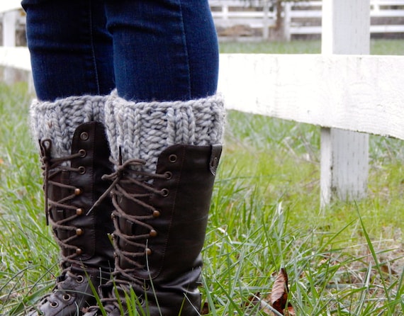 Boot Cuff Socks Leg Warmers Boot Warmers Bull Run in Gray Marble Etsy