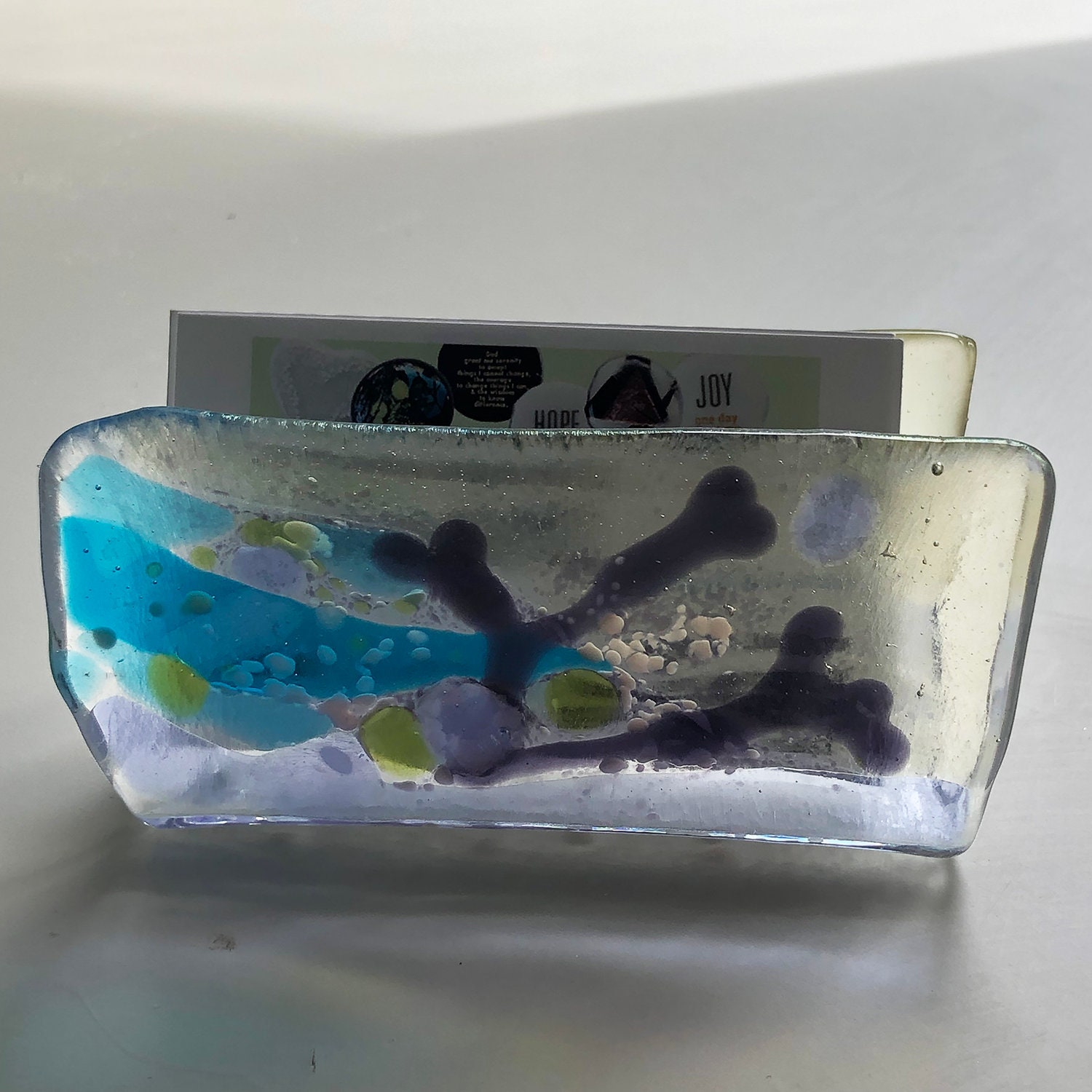 Business Card Holder Desk Organizer Glasses Rest Computer Desk Etsy
