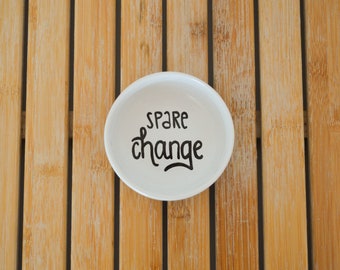 Spare Change Money Dish | Hand Painted Decor Tray