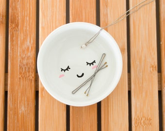 Lashes Face Dish | Hand Painted Small Bowl