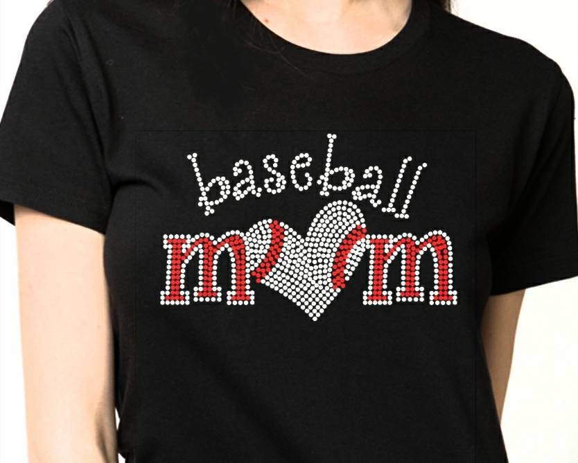 Fast Shipping,baseball Mom Bling Tshirt, Baseball Mom Design, Sport T