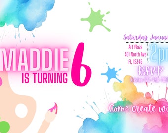 Girls Paint Party Facebook Cover Photo Template