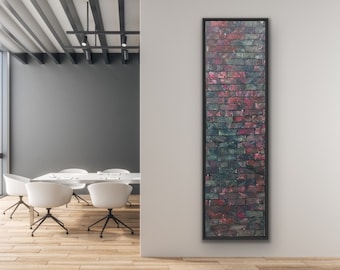 Abstract Painting | Title: "Brick Wall #9" / Urban Abstract Painting / Modern Art  / Large Modern Art / Exposed Brick Wall | Home Decor