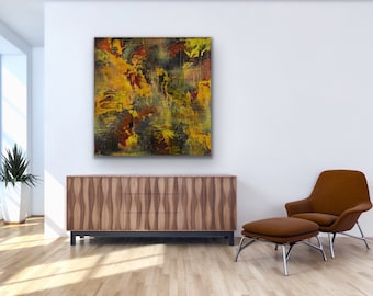 Green Abstract Painting | Modern Art | Green Art |  Large Modern Art  | Home Decor