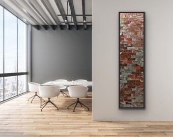 Abstract Painting | Title: "Brick Wall #3" / Urban Abstract Painting / Modern Art / Large Modern Art / Exposed Brick Wall | Home Decor