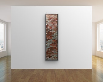 Abstract Painting | Title: "Brick Wall #3" / Urban Abstract Painting / Modern Art / Large Modern Art / Exposed Brick Wall | Home Decor