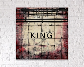 King Subway Station  | Encaustic Painting | Street Photography | Graffiti Wall Art | Block Art