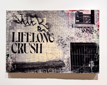 Lifelong Crush Abstract Painting | Modern Art | Black and White images |  Large Format  | Home Decor