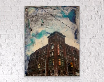 Hotel (Gladstone Hotel Toronto) | Encaustic Painting | Bar Photography | Bar Sign | Block Art