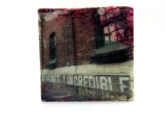 Distillery District | Encaustic Painting | Urban Photography | Toronto Wall Art | Block Art