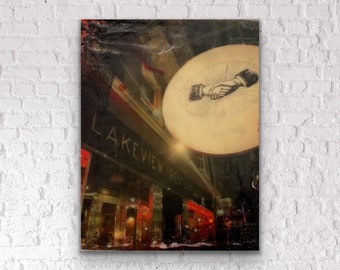 The Lakeview | Encaustic Painting | Toronto Photography | Neon Wall Art | Block Art