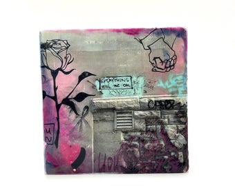 Love Letters | Encaustic Painting | Urban Photography | Toronto Wall Art | Block Art