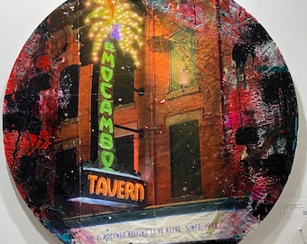 El Mocambo Tavern | Encaustic Painting | Toronto Photography | Neon Wall Art | Block Art